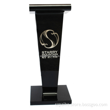 Black Lucite Reception Desk